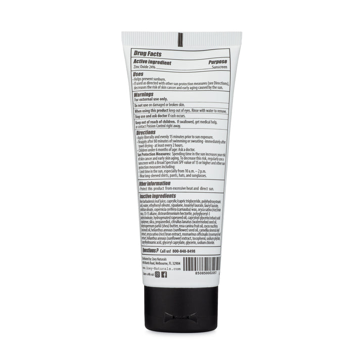 Zoey Naturals SPF 50+ Sheer Finish Mineral Sunscreen 3 oz