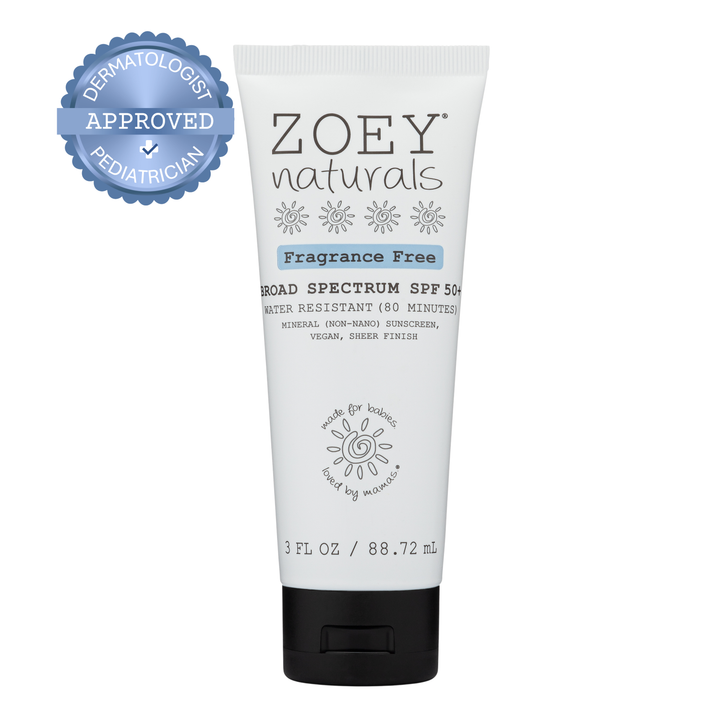 Zoey Naturals SPF 50+ Sheer Finish Mineral Sunscreen 3 oz